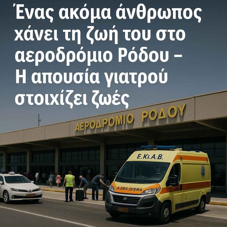 Ένας ακόμα άνθρωπος χάνει τη ζωή του στο αεροδρόμιο Ρόδου – Η απουσία γιατρού στοιχίζει ζωές