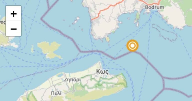 Ασθενής σεισμική δόνηση 3,5 Ρίχτερ βορειοανατολικά της Κω – Στο σημείο του μεγάλου σεισμού του 2017