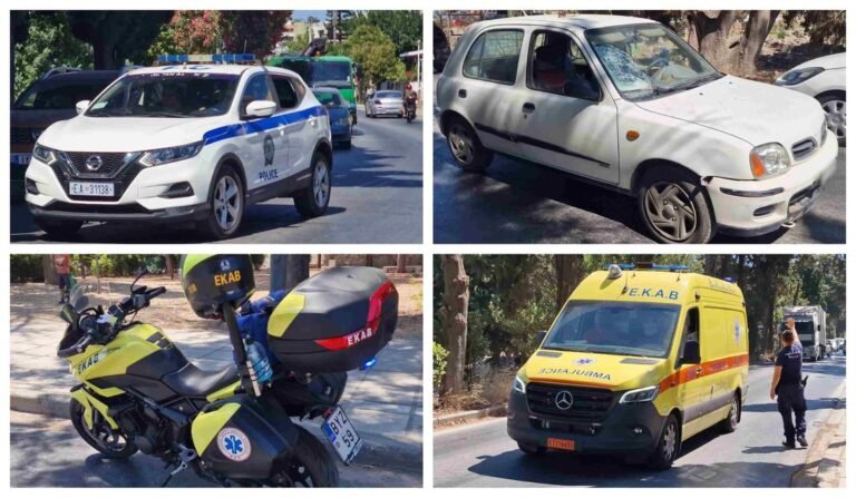 Παράσυρση πεζής έξω από το Ρωμαϊκό Ωδείο – Στο νοσοκομείο η τραυματίας