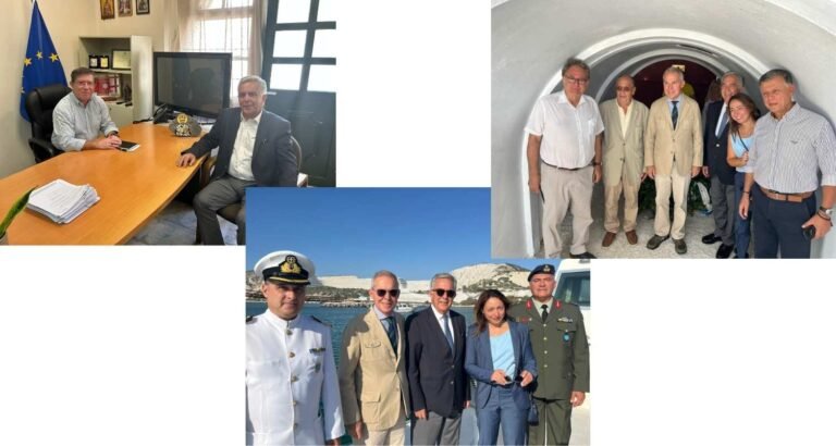 Στο Γυαλί Νισύρου ο Βασίλης Α. Υψηλάντης με τον Υφυπουργό Εθνικής Άμυνας Θανάση Δαβάκη και επίσκεψη του στο Νοσοκομείο Κω