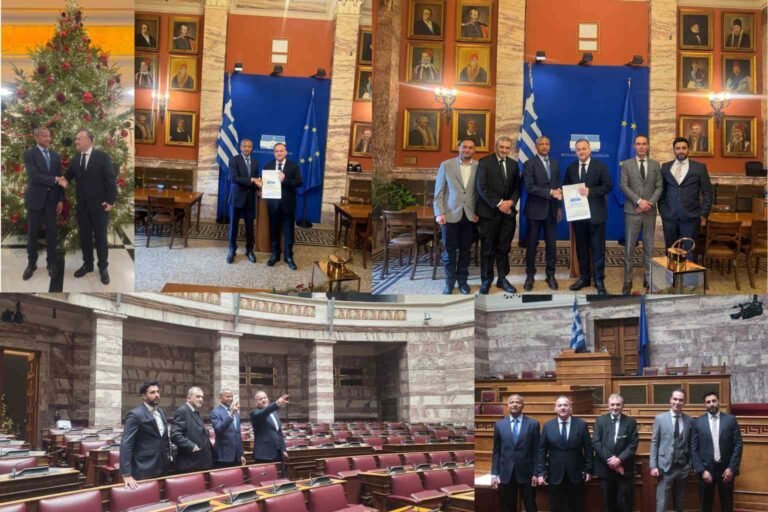 Συνάντηση του βουλευτή Δωδεκανήσου Γιάννη Παππά με τον επιχειρηματία και πολιτικό Moïse Katumbi Chapwe στη Βουλή των Ελλήνων