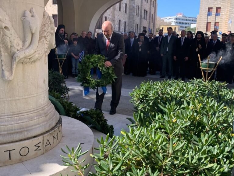 Ο Γ. Νικητιάδης εκπροσώπησε τον Πρόεδρο του ΠΑΣΟΚ στις εκδηλώσεις για την 78η επέτειο της Ενσωμάτωσης της Δωδεκανήσου