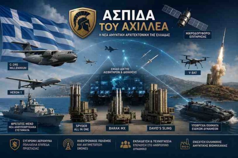Ελλάδα: Νέα εξοπλιστικά προγράμματα ύψους 4,2 δισ. ευρώ – Στο επίκεντρο η «Ασπίδα του Αχιλλέα»